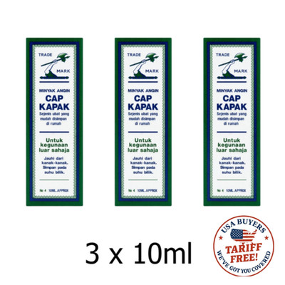 Axe Brand Medicated Oil 10ml x3   Effective Relief for Cold, Headache & Aches