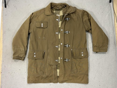 #ad Raw Rags Jacket Mens Medium Brown Canvas Lobster Clasp Workwear Field Chore Coat $79.99