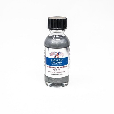 ALC-119 Alclad II Airframe Aluminum Lacquer Paint 1-oz bottle