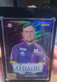 Panini PDC World Championship 2025 Luke Littler Auto /75 Purple Color Match Rare