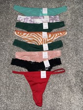 NWT Womens Auden Thong Panties Underwear Size M 8-10 Lot Of 8
