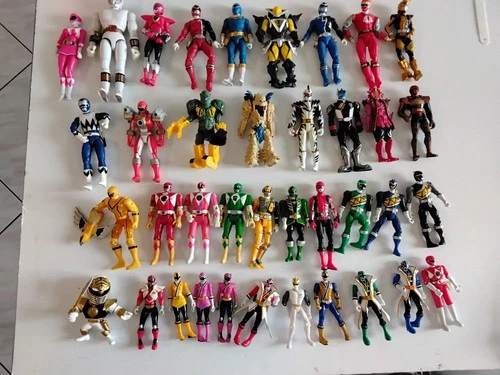 Vintage Power Rangers Mix Lot of 38 Bandai Action Figures