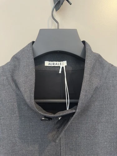 Auralee Ultra Fine Tropical Wool Zip Blouson Charcoal 5 NWT Harrington SS26 image 3