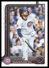 2025 Topps #303 Dansby Swanson Chicago Cubs Baseball Card