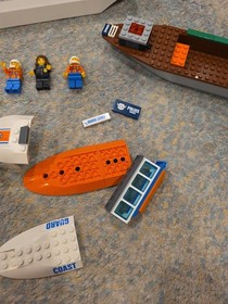 LEGO CITY: Coast Guard Patrol (60014) Incomplete, w/ Minifigures And Other Parts