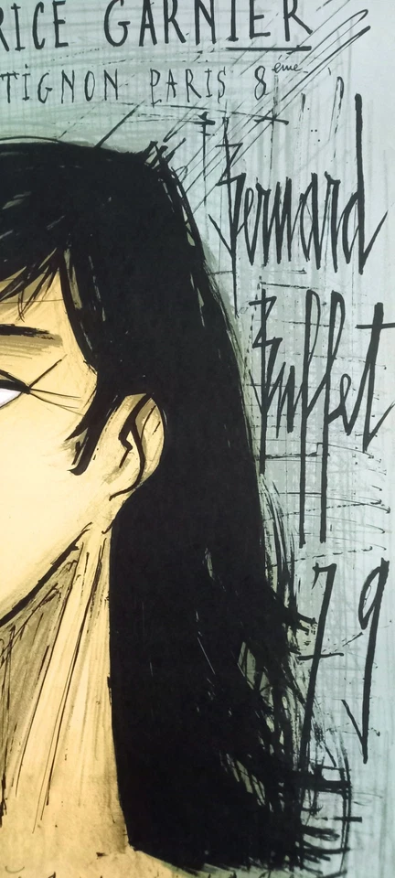 Affiche Originale Exposition Bernard Buffet 1980, Art Moderne, Déco murale - Photo 4/4