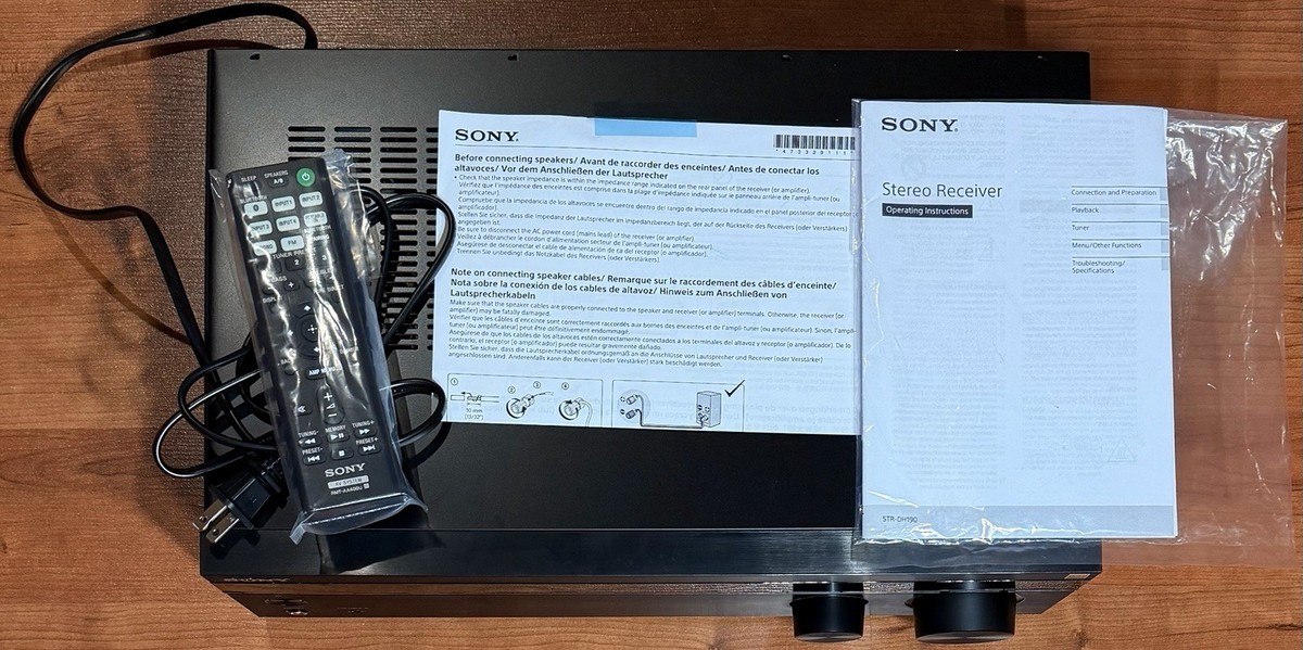 sony STR-DH190 home stereo receiver in black w phono inputs