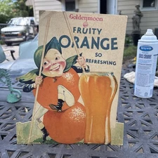 Golden Moon, Fruity, Orange, Cardboard, Standup Bar, Advertising Sign