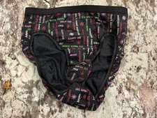 True Vintage Victoria  s Secret Cotton Signature Christmas Hi Leg Brief Panty S