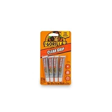 Gorilla Clear Grip Waterproof Contact Adhesive Minis, Four .2 Ounce Tubes, Clear