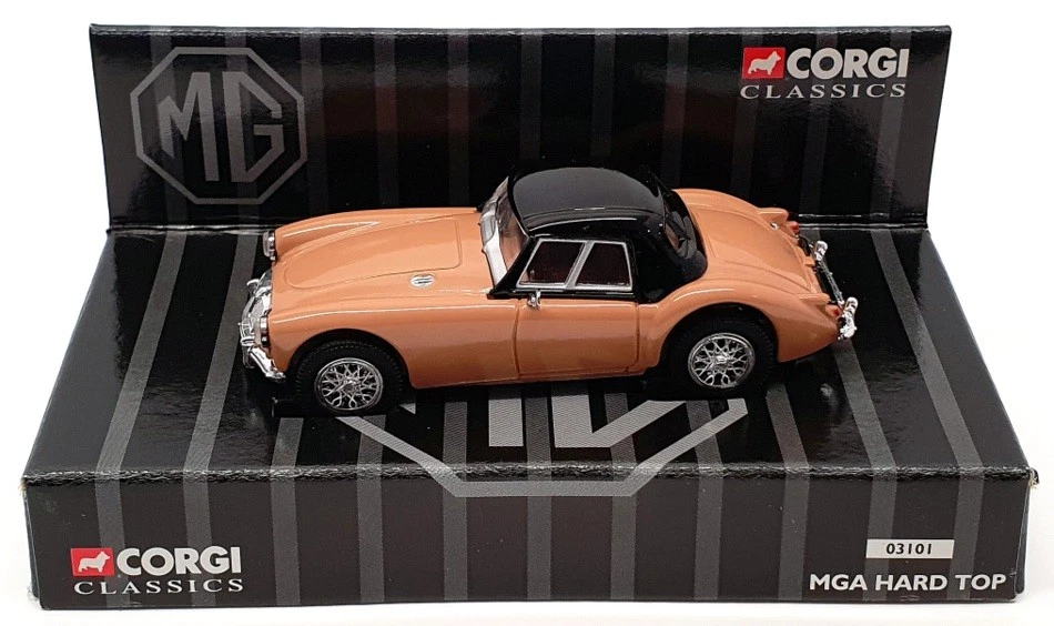 Corgi 1/43 Scale Diecast 03101 - MG MGA Hard Top - Alamo Beige - Image 4 of 4