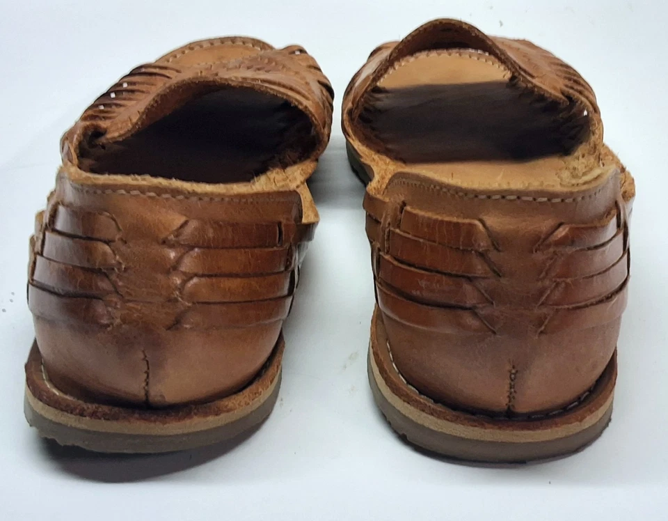 Sbicca Jared Tan Leather Huarache Open Toe Sandals Mexico Women's 7 US Bohemian - Image 4 of 4
