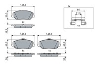 Bosch BremsbeläGe Vorne Rechts Links FüR Hyundai I30 KIA Ceed Proceed Xceed