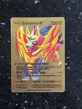 Carta Pokémon lamina d'oro ZAMAZENTA V 139/202