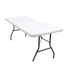 6 Ft Plastic Folding Table cloth for Indoor/Outdoor Dining & Parties for XMAS