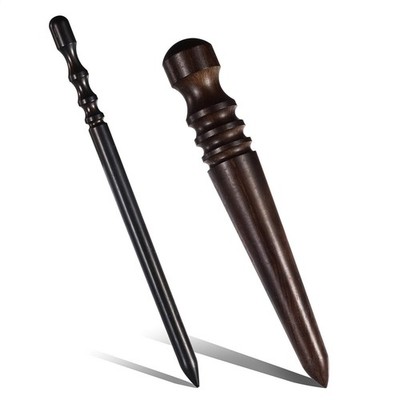 2 Pcs Ebony Wood Leather Edge Burnishing Kit Professional Leather Tool Set