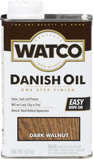 Watco 65851 Danish Oil Wood Finish, Pint, Dark Walnut