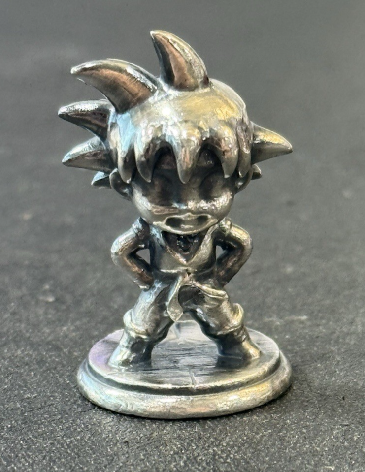 1 Oz .999 Silver AB Custom Silver Goku Dragon Ball Z Hand Poured