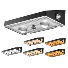 3-Way Solar Fence Lights Outdoor 3CCT Warm White Cool White 3-Way Solar 6 Pack