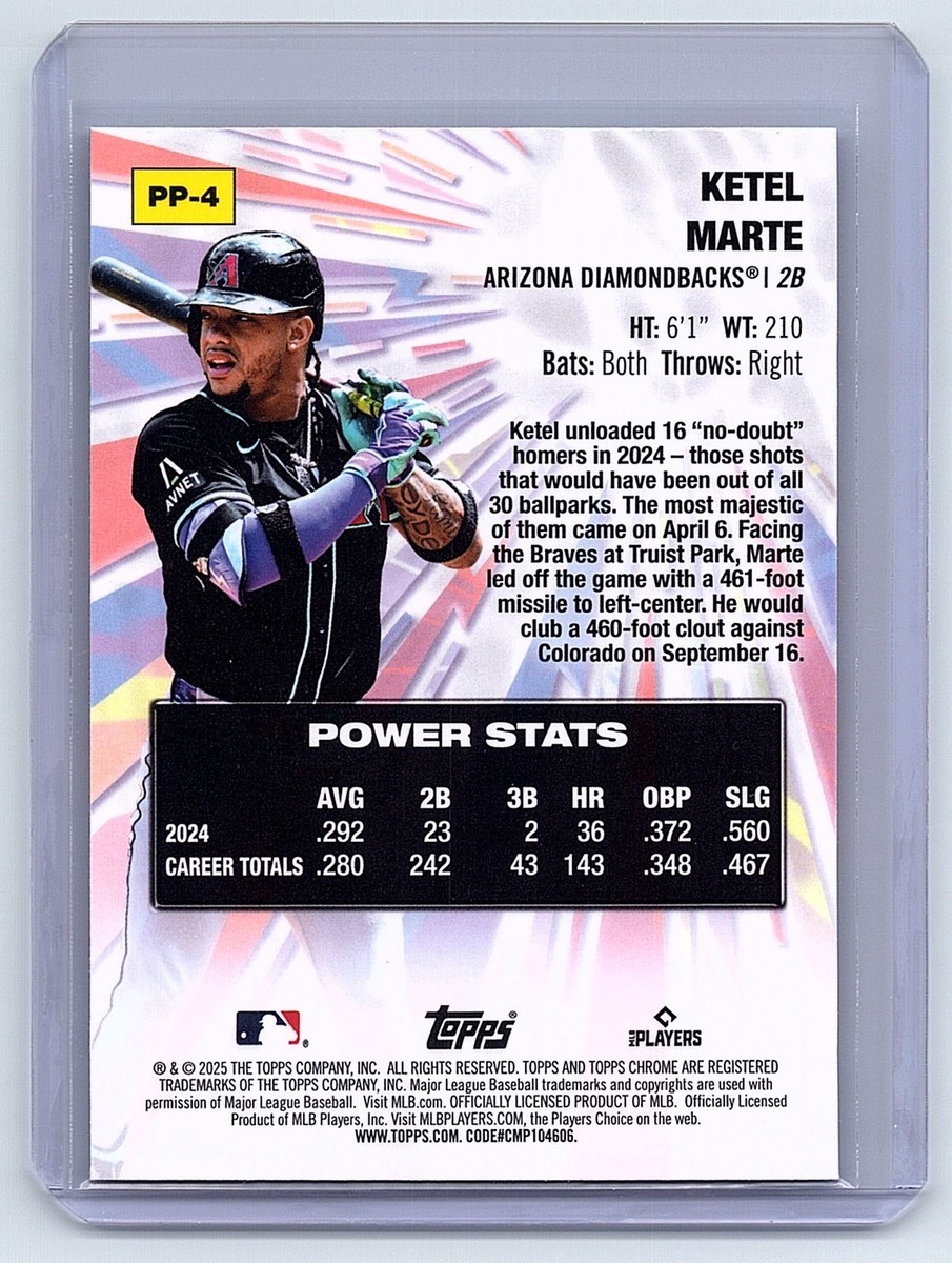 タレントカード RT- 123019 2025 Topps Chrome Ketel Marte Power Players Arizona Diamondbacks