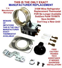 315W Thermostat Replacement FOR SubZero Wine ...