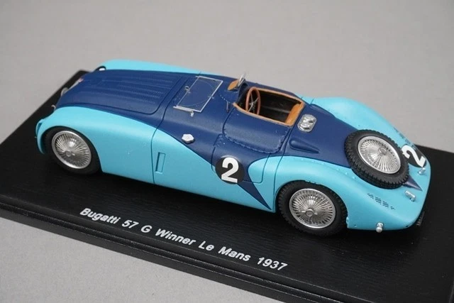 1:43 SPARK 43LM37 Bugatti 57 G LM Winner 1937 #2 model car - Image 2 of 4