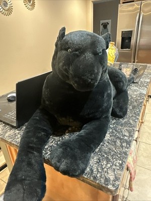 New Tag Goffa Jumbo 28'' Black Panther Plush Stuffed Animal Plush Realistic