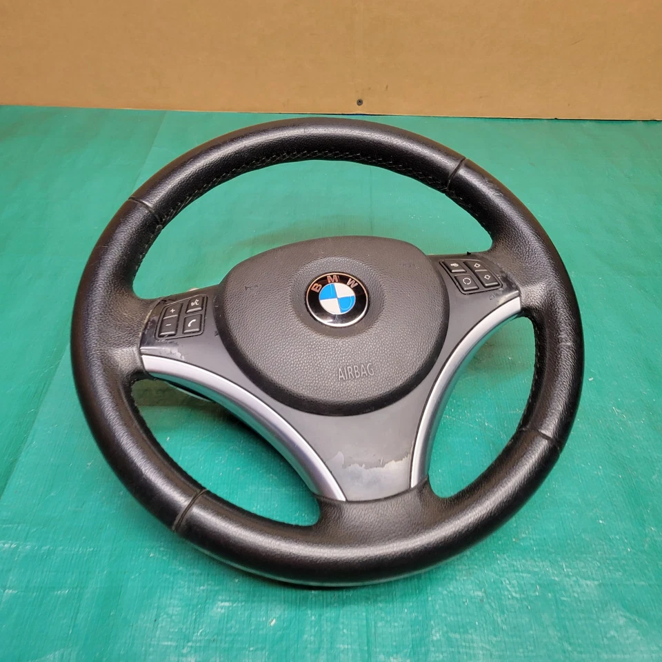 2007-2011 BMW E90 E92 E93 328i 330i 335i Sport Steering Wheel Leather W/ Paddle - Image 2 of 4