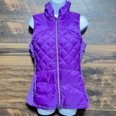Lululemon Fluff Off Down Vest Purple Size 4 Puffer Full Zip Running Activewear