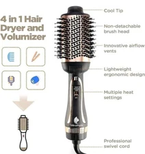4-in-1 Hair dryer Volumizing brush, Micropure