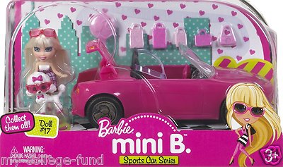 BARBIE MINI B CONVERTIBLE SPORT CAR SERIES WITH DOLL NEW | eBay