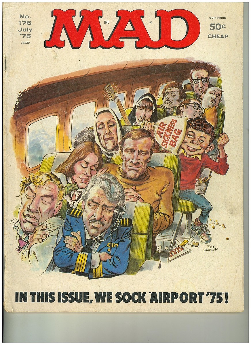 July 1975 issue of MAD Magazine Airplane spoof issue + Oct 1974