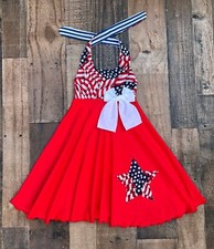 4th Of July Flag Print Patriotic Dress