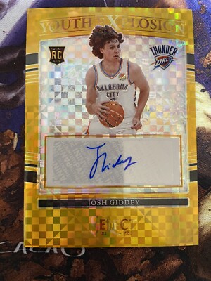 Josh Giddey RC auto /249シリ select 2021-22 Panini Select - Youth Explosion Signatures Josh