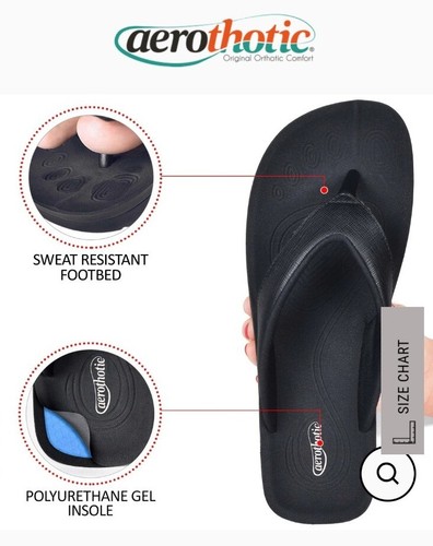 Aerothotic Orthotic Comfort Summer Essential Womens Flip Flops with Arch Support - Picture 15 of 17