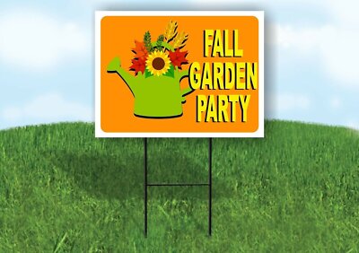 FALL GARDEN PARTY VASE Yard Sign with Stand LAWN SIGN