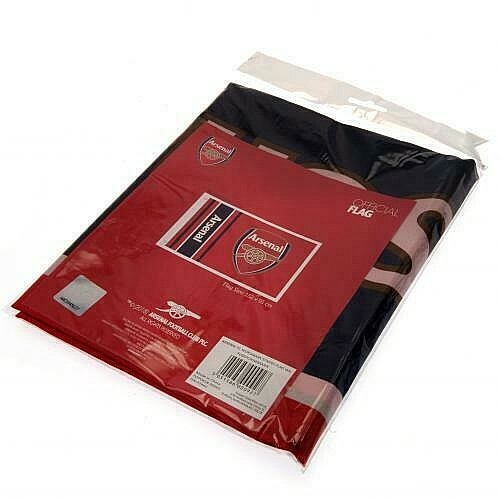 Drapeau De Fanion Arsenal FC – 5ft X 3ft – Grand Drapeau De Match – Support Mât Inclus