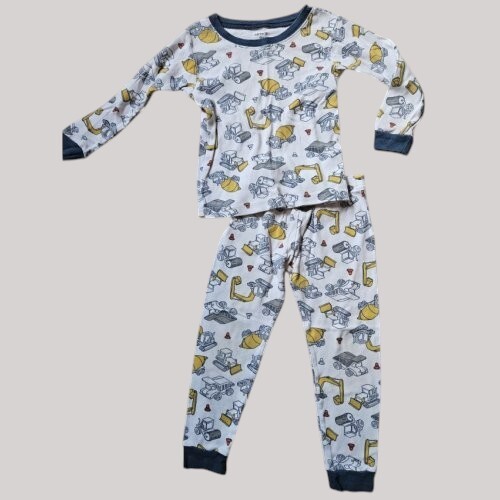 * Pijama de algodón manga larga estampado vehículo de construcción CARTER’S niños talla 3T - Imagen 2 de 3