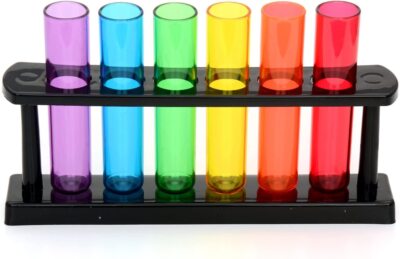 Acetate 6pc Test Tube Shooters Plus Stand