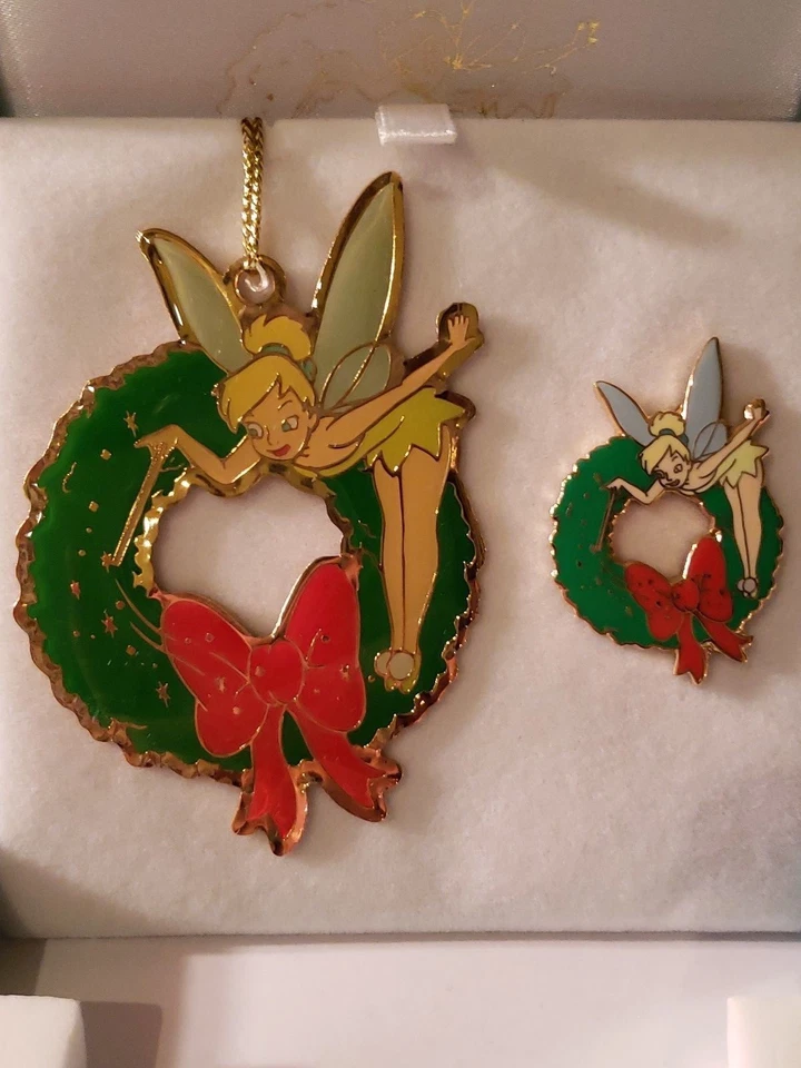 Disney Catalog 33663 Tink Holiday Cloisonne Pin & Ornament LE 1500 Set NIB - Image 4 of 4