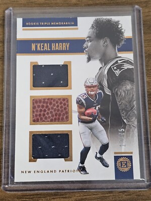 2019 Encased Rookie Triple Materials RT26 N'Keal Harry 61/75