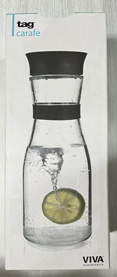 2-Pack Viva Scandinavia Tag Carafe, 46 Fl Oz Capacity, Glass, Dishwasher Safe