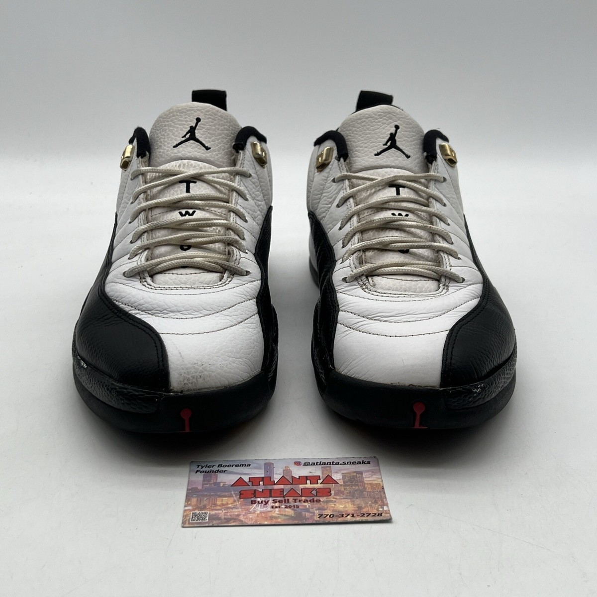 Size 10.5 - Air Jordan 12 Retro 2011 Low Taxi Black White