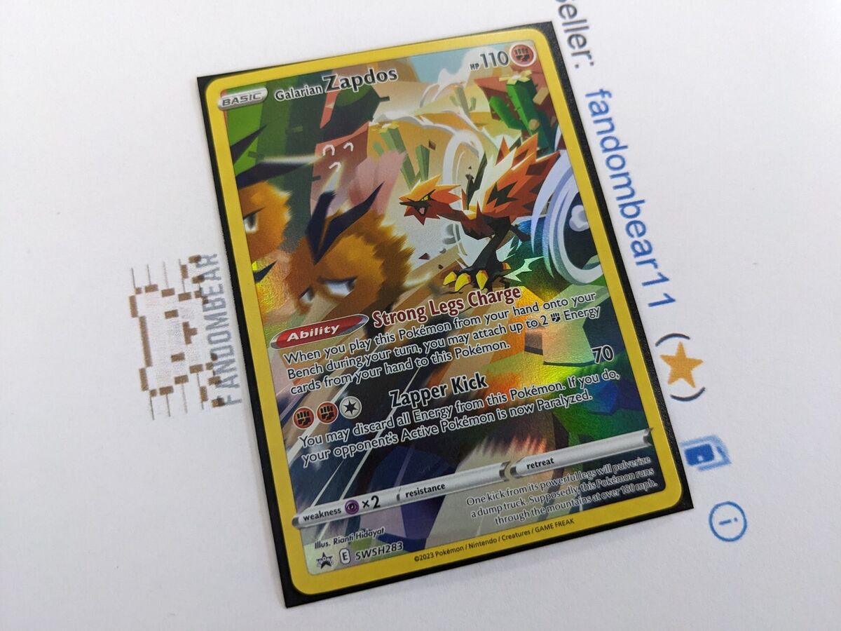 Galarian Zapdos 2023 Pokemon Sword Shield Black Star Promo SWSH283 NM