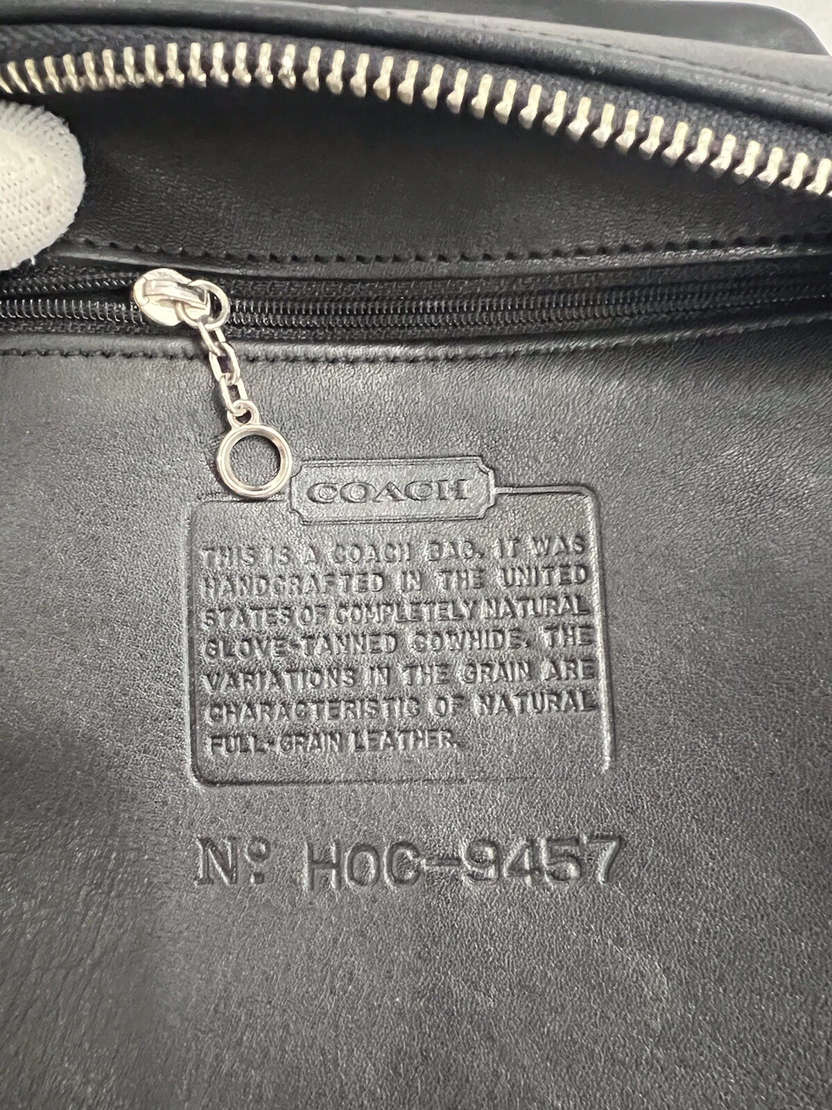 COACH 9457 anni 2000 Tracolla slim in pelle nera Chelsea made in USA