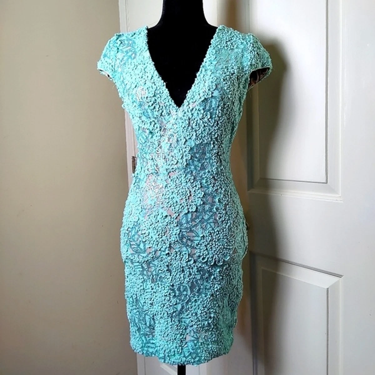 Dress the population green lace cheap dress