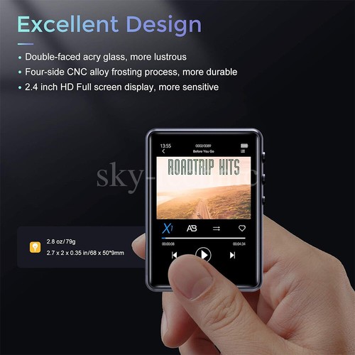 16GB/64GB Bluetooth MP3 Player HiFi Bass Musik Spieler HD mit FM Radio Alarm - Picture 10 of 26