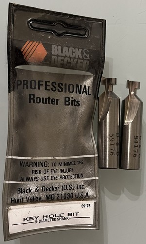 Black And Decker Professional Router Bits Key Hole bit ½ Diameter Shank U.S.A - Picture 6 of 6