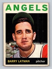 1964 Topps Barry Latman California Angels Card #227 *Poor Stain*