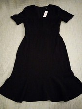 Women's  2 Ann Taylor Black Short Sleeve Knee Length Dress NWT